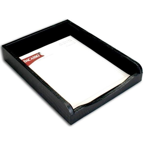 Dacasso Dacasso A2201 Crocodile Embossed Leather Front-Load Letter Tray A2201